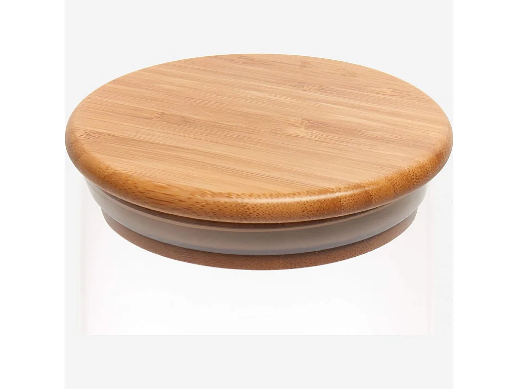 Habitat - Bocal en verre et bambou - 10 x 20 cm (Lot de 12) - Ferm