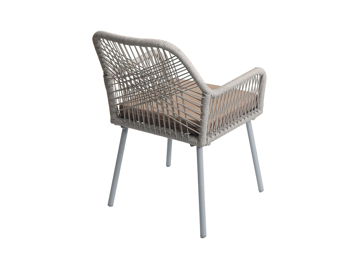 Cadeira de jardim MCW-O12 (conjunto de 2),  cinzento, cobertura taupe