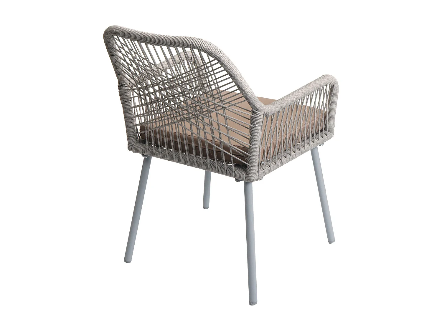 Cadeira de jardim MCW-O12 (conjunto de 2),  cinzento, cobertura taupe