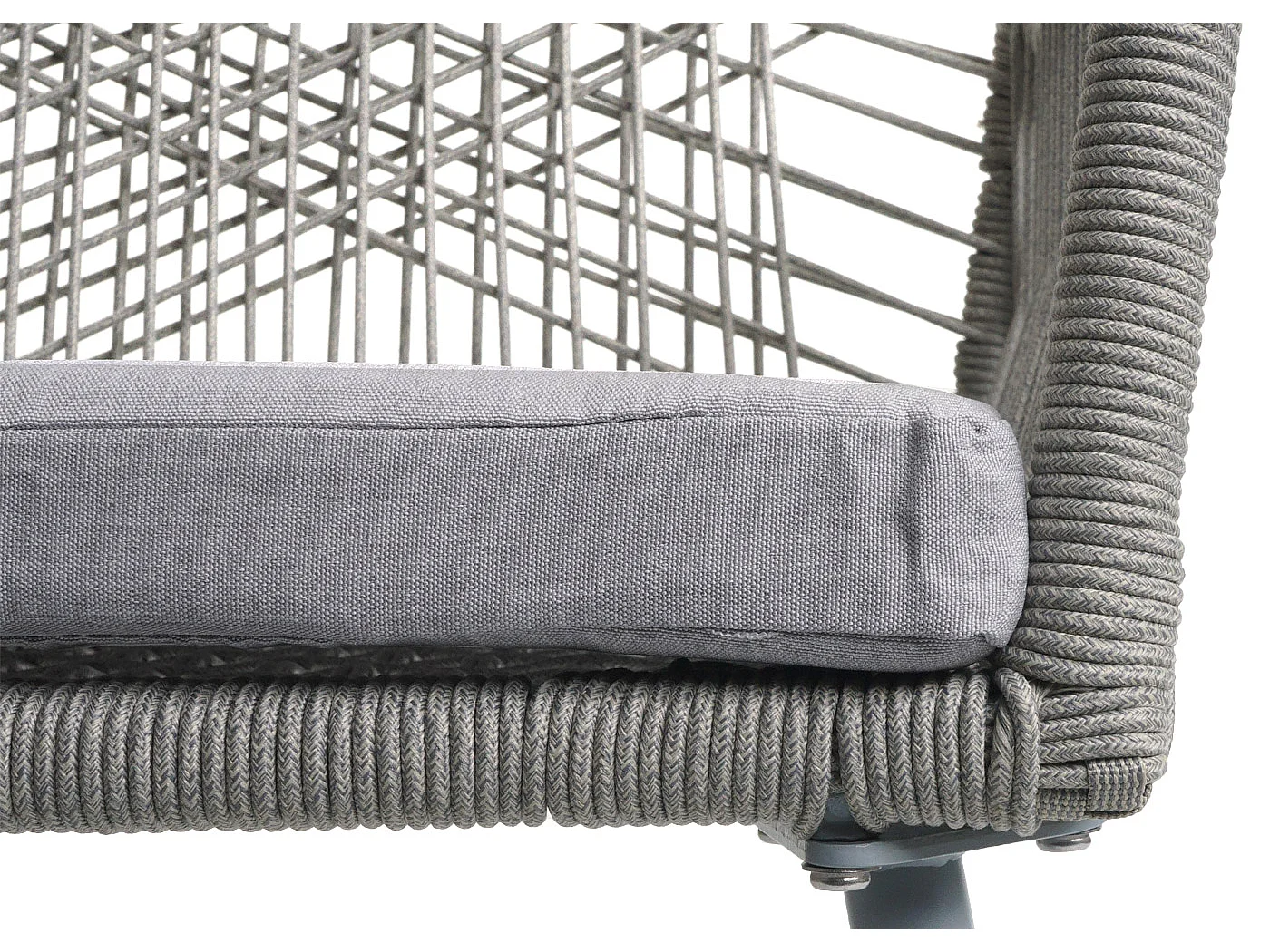 Silla de jardín MCW-O12 (juego de 2),  gris, funda gris