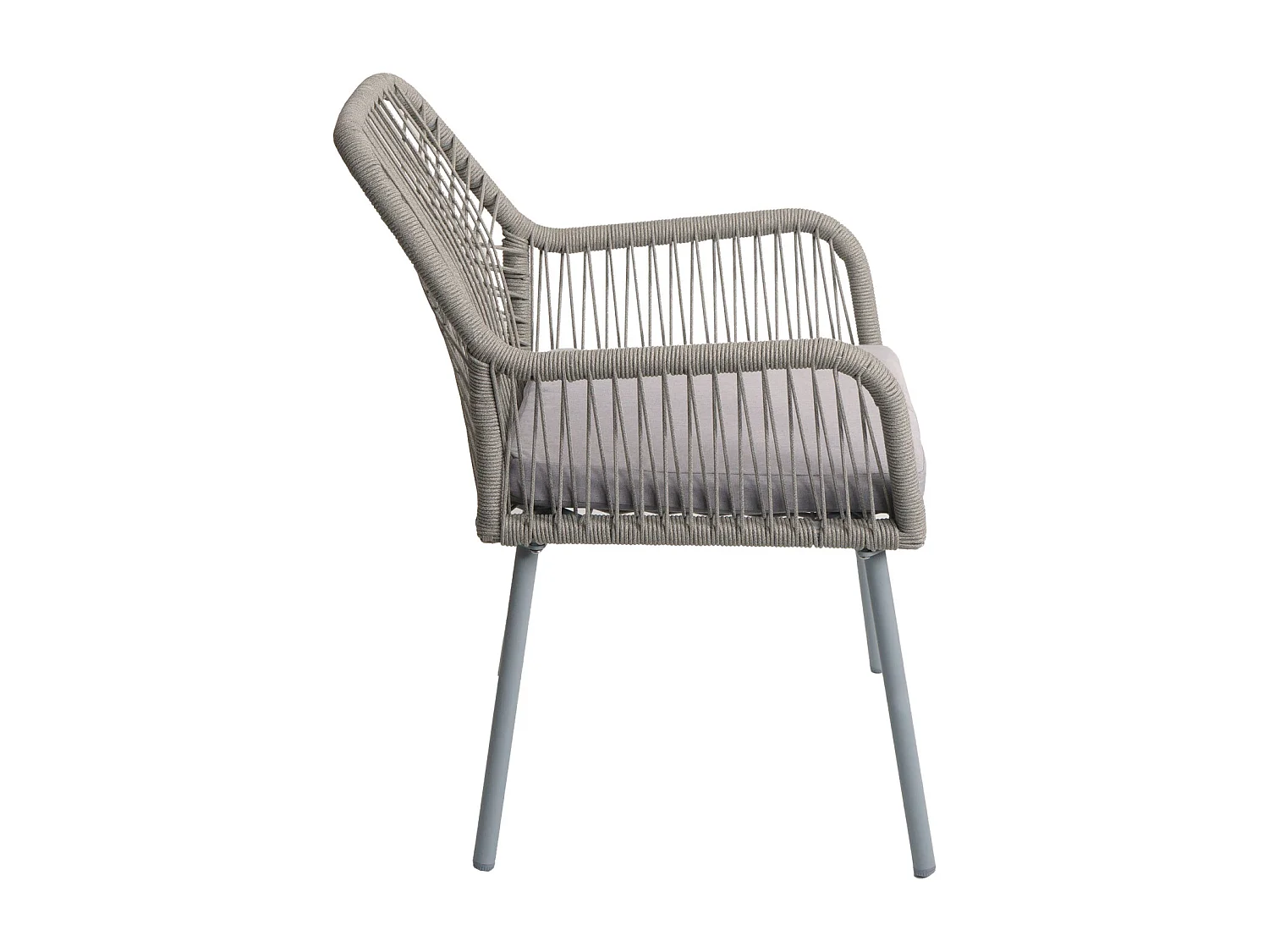 Chaise de jardin MCW-O12 (lot de 2),  gris, housse grise