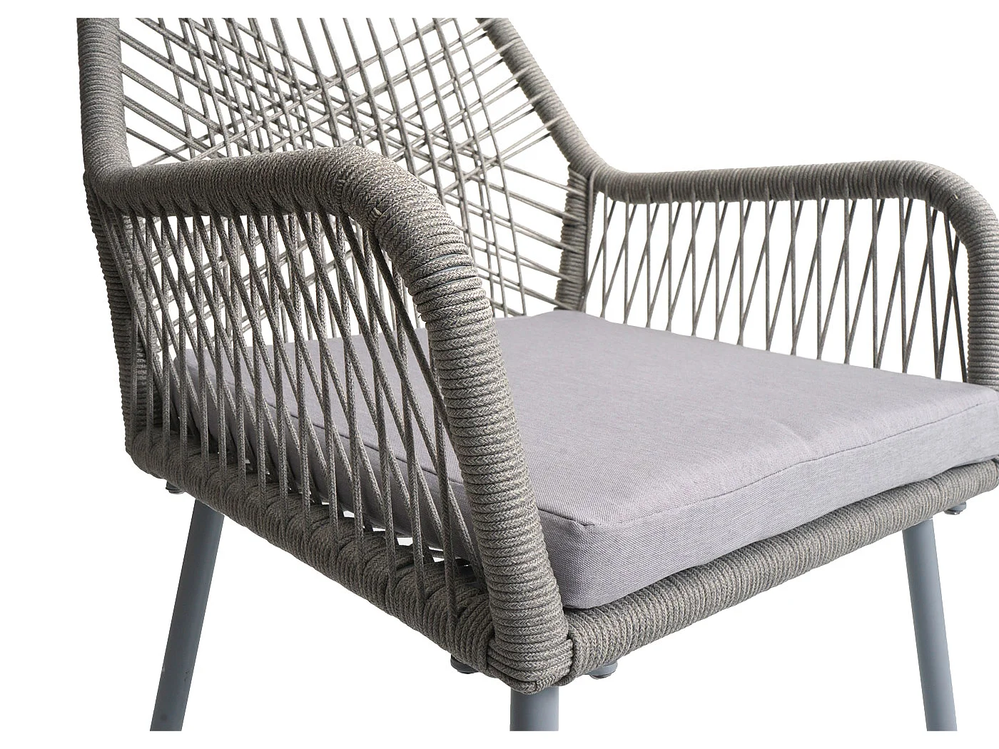 Tuinstoel MCW-O12 (set van 2),  grijs, hoes grijs