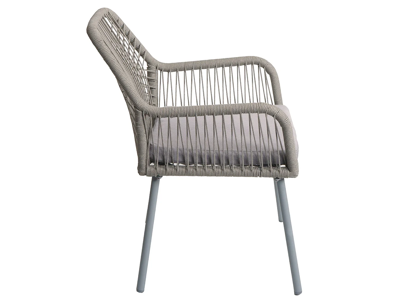 Tuinstoel MCW-O12 (set van 2),  grijs, hoes grijs