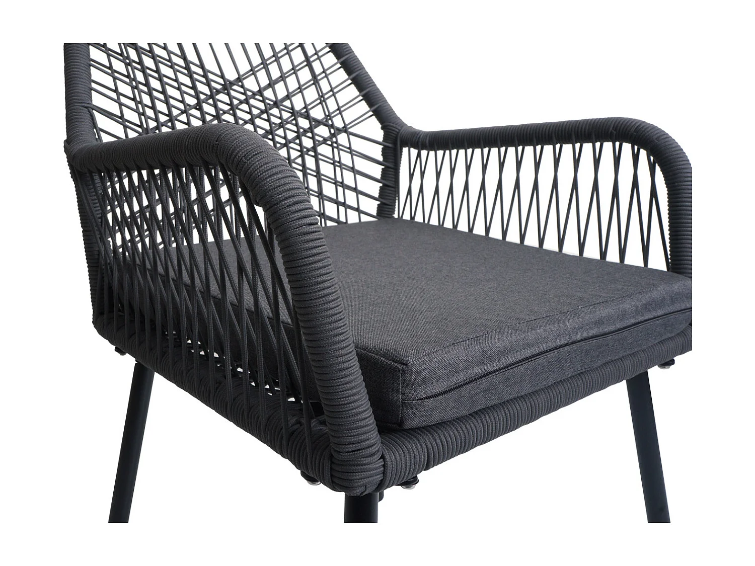 Krzesło ogrodowe MCW-O12 (zestaw 2 sztuk),  antracyt, pokrowiec ciemnoszary