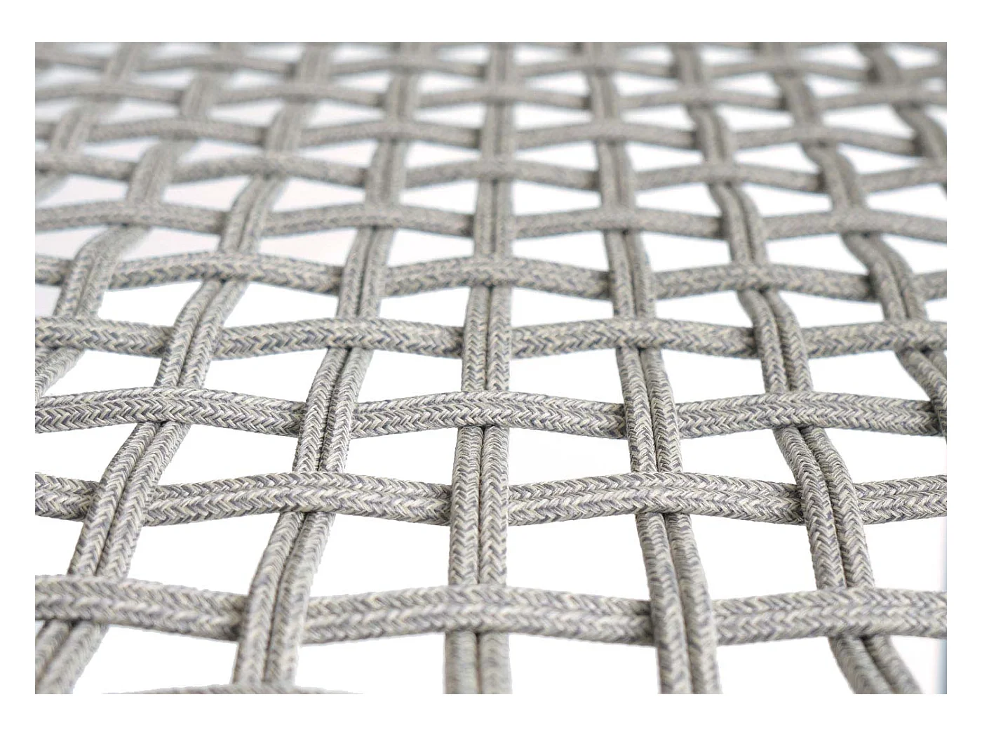 Set 2 sedie da giardino MCW-O12, da esterno alluminio intrecciato a corda Rope ~ grigio chiaro, cuscino grigio scuro