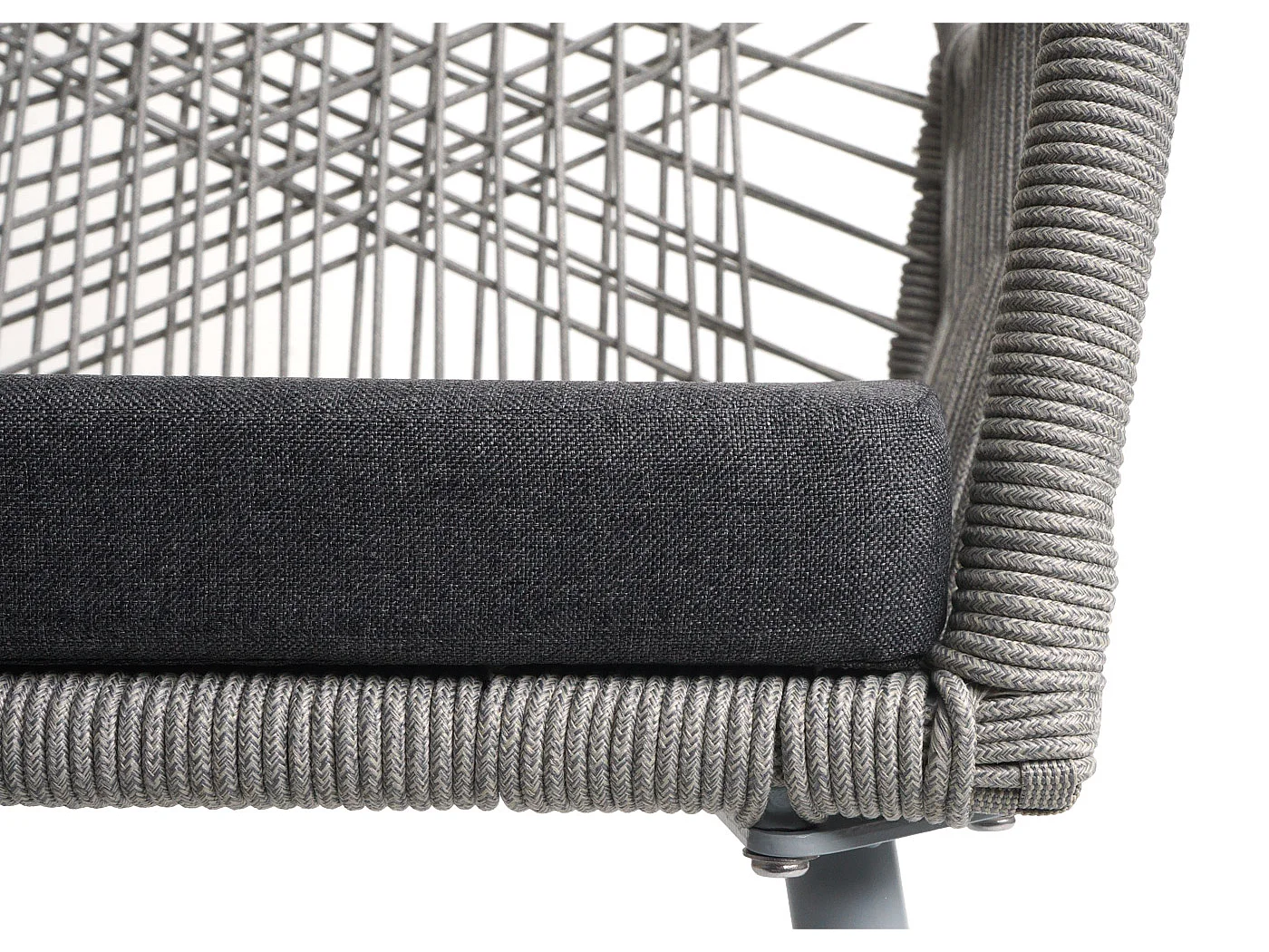 Chaise de jardin MCW-O12 (lot de 2),  gris, housse gris foncé