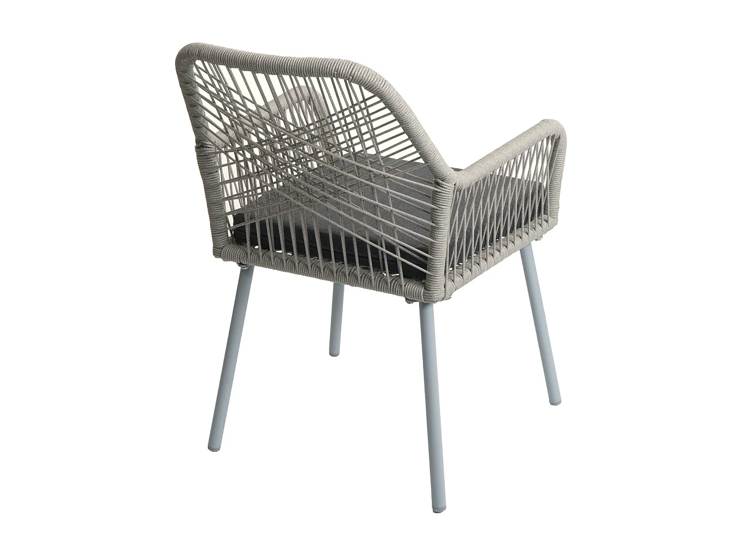 Chaise de jardin MCW-O12 (lot de 2),  gris, housse gris foncé