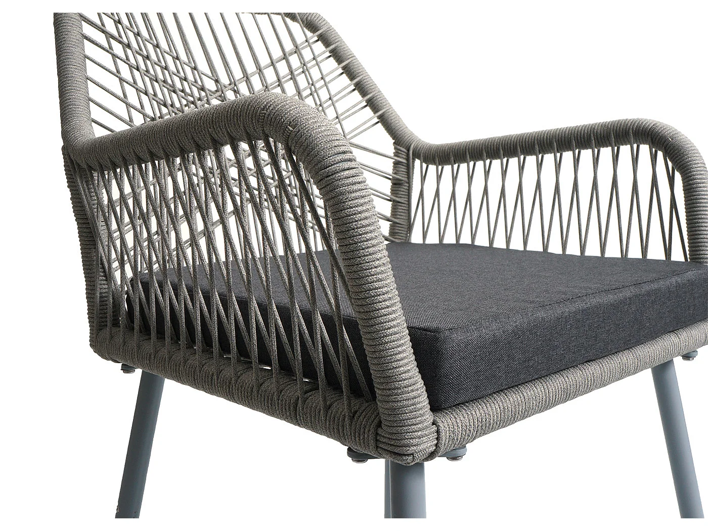 Krzesło ogrodowe MCW-O12 (zestaw 2 sztuk),  szary, pokrowiec ciemnoszary