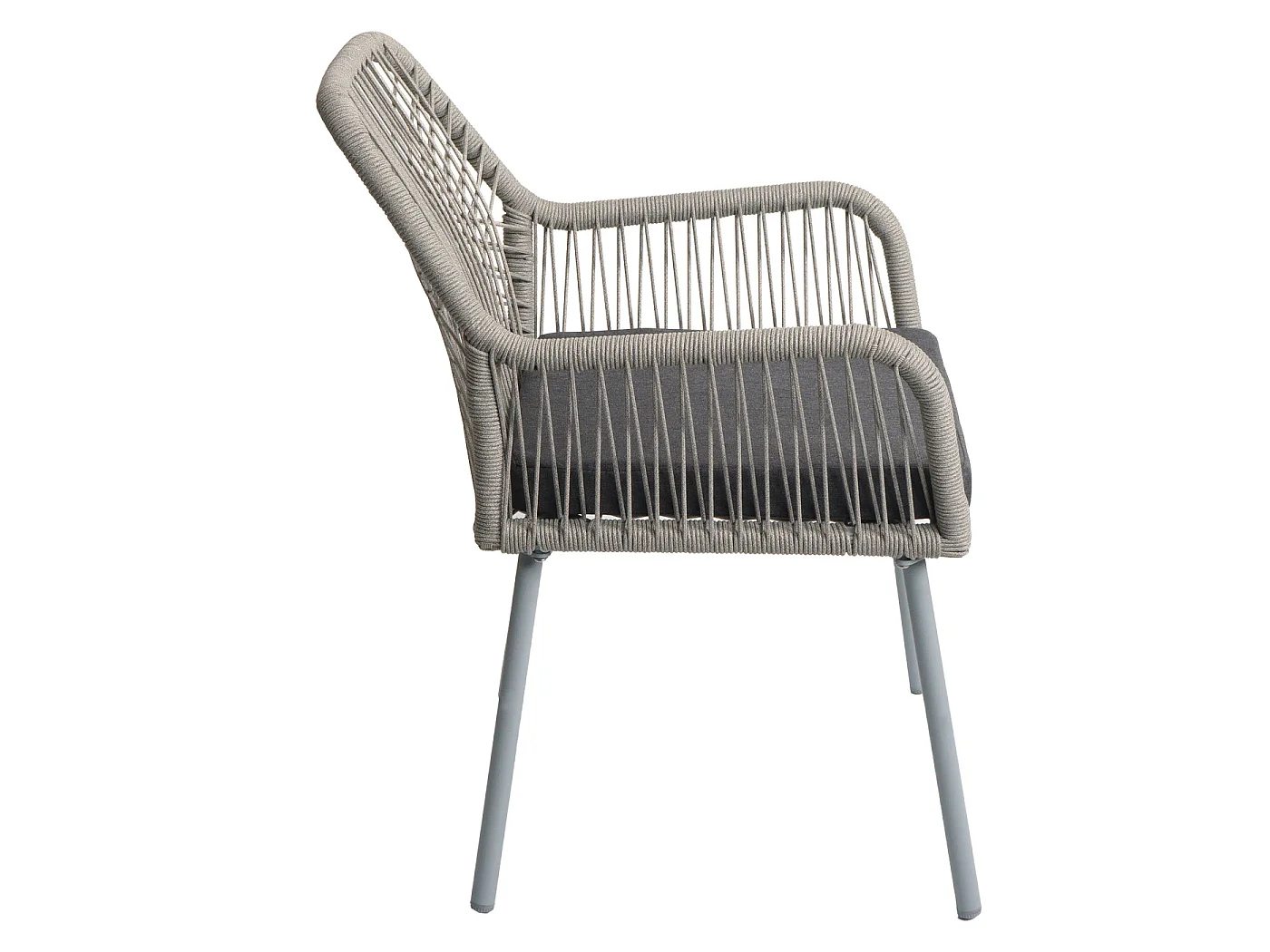 Krzesło ogrodowe MCW-O12 (zestaw 2 sztuk),  szary, pokrowiec ciemnoszary