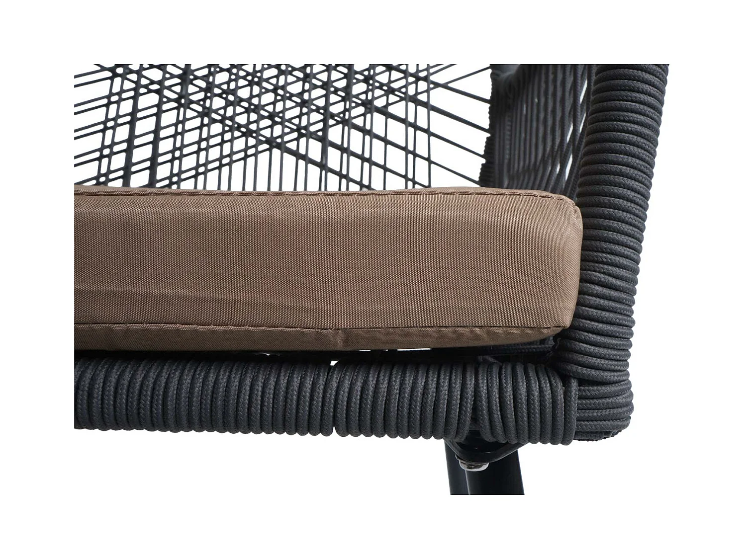 Chaise de jardin MCW-O12 (lot de 2),  anthracite, housse taupe