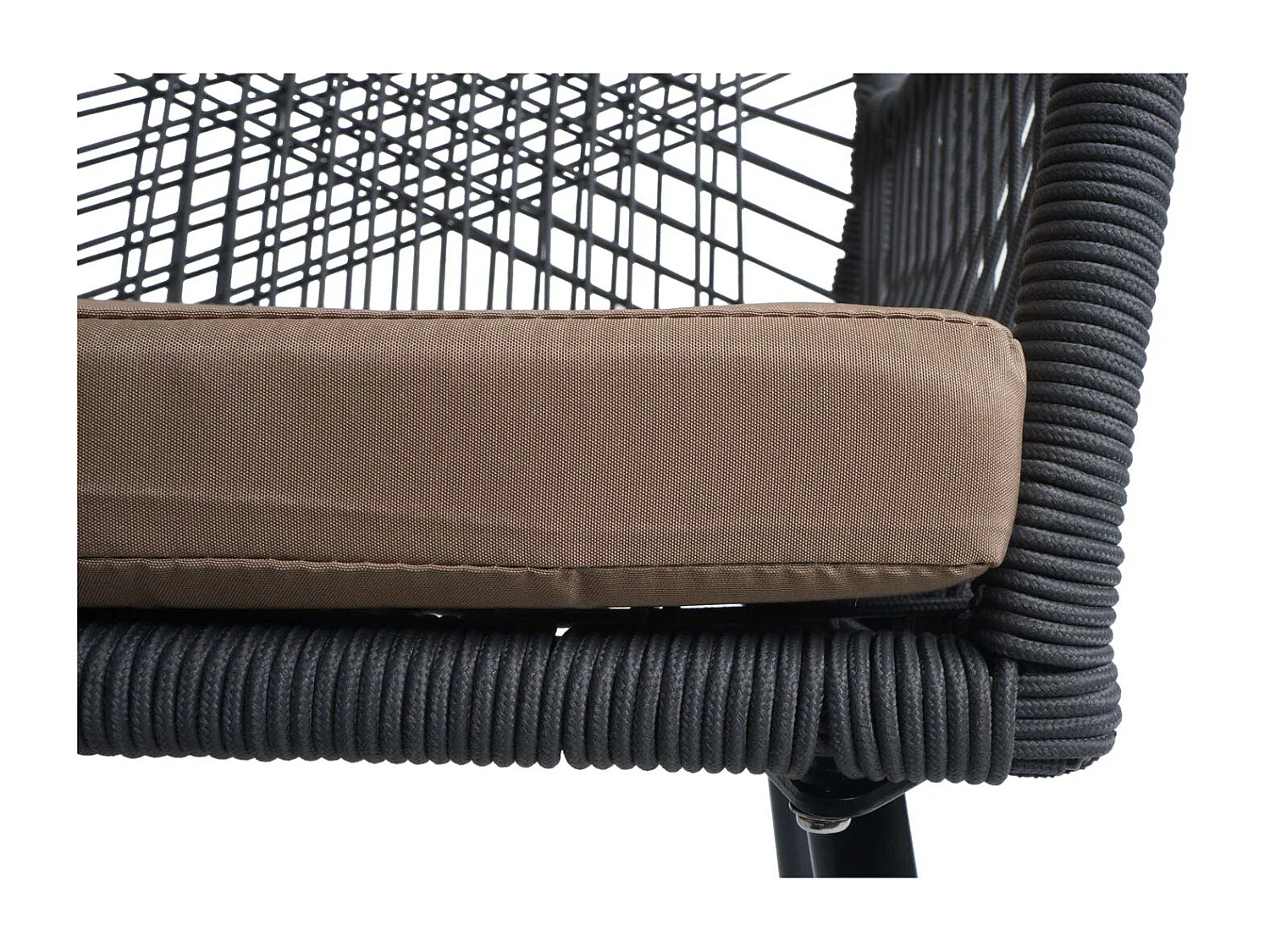 Tuinstoel MCW-O12 (set van 2),  antraciet, hoes taupe