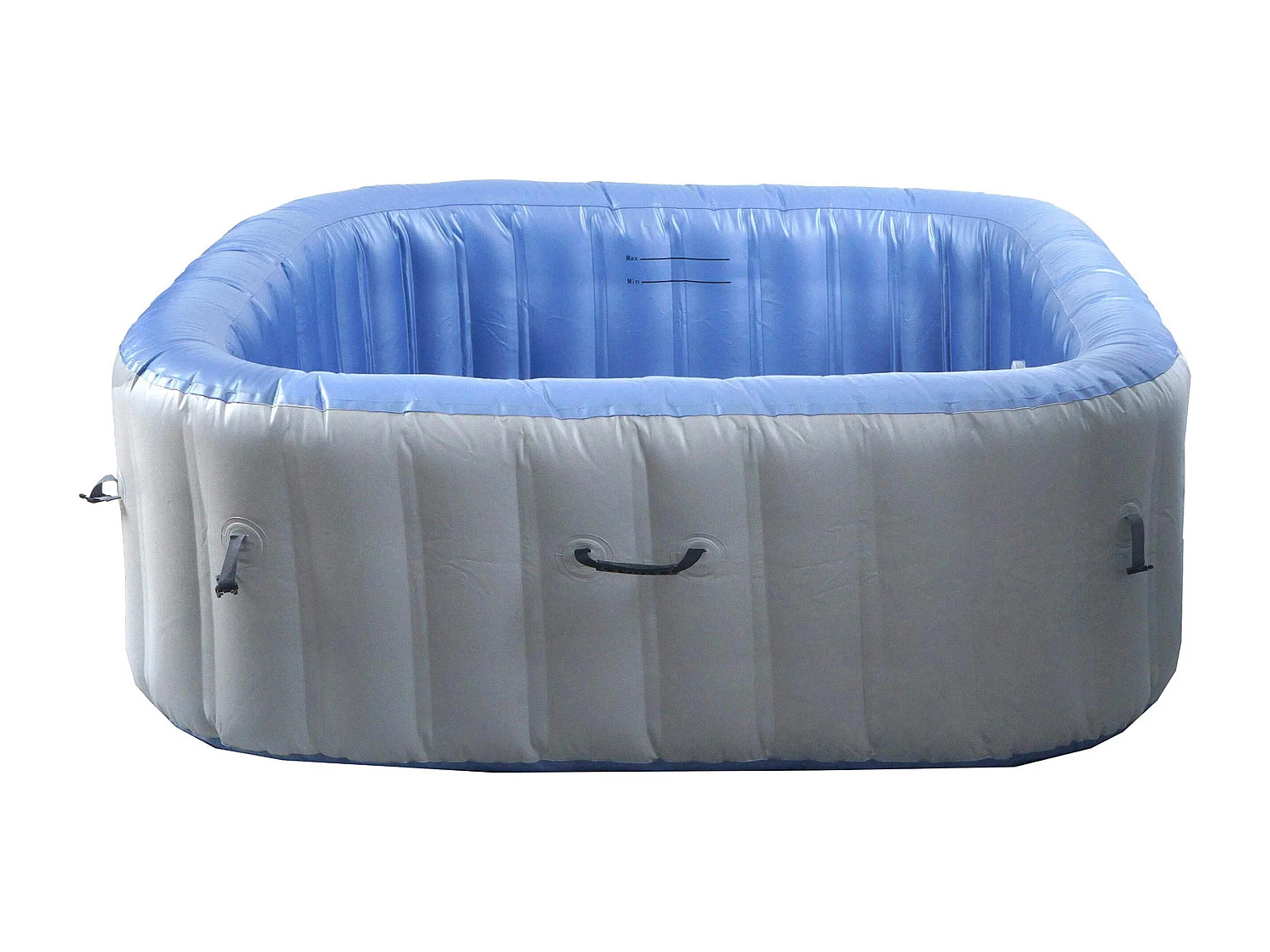 Whirlpool MCW-N97, Ersatz-Pool 6 Personen, In-/Outdoor aufblasbar PVC laminiert, eckig 198cm, grau-blau