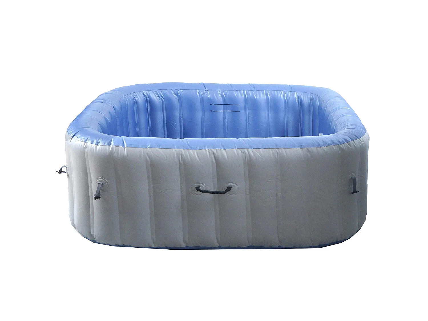 Whirlpool MCW-N97, Ersatz-Pool 6 Personen, In-/Outdoor aufblasbar PVC laminiert, eckig 198cm, grau-blau