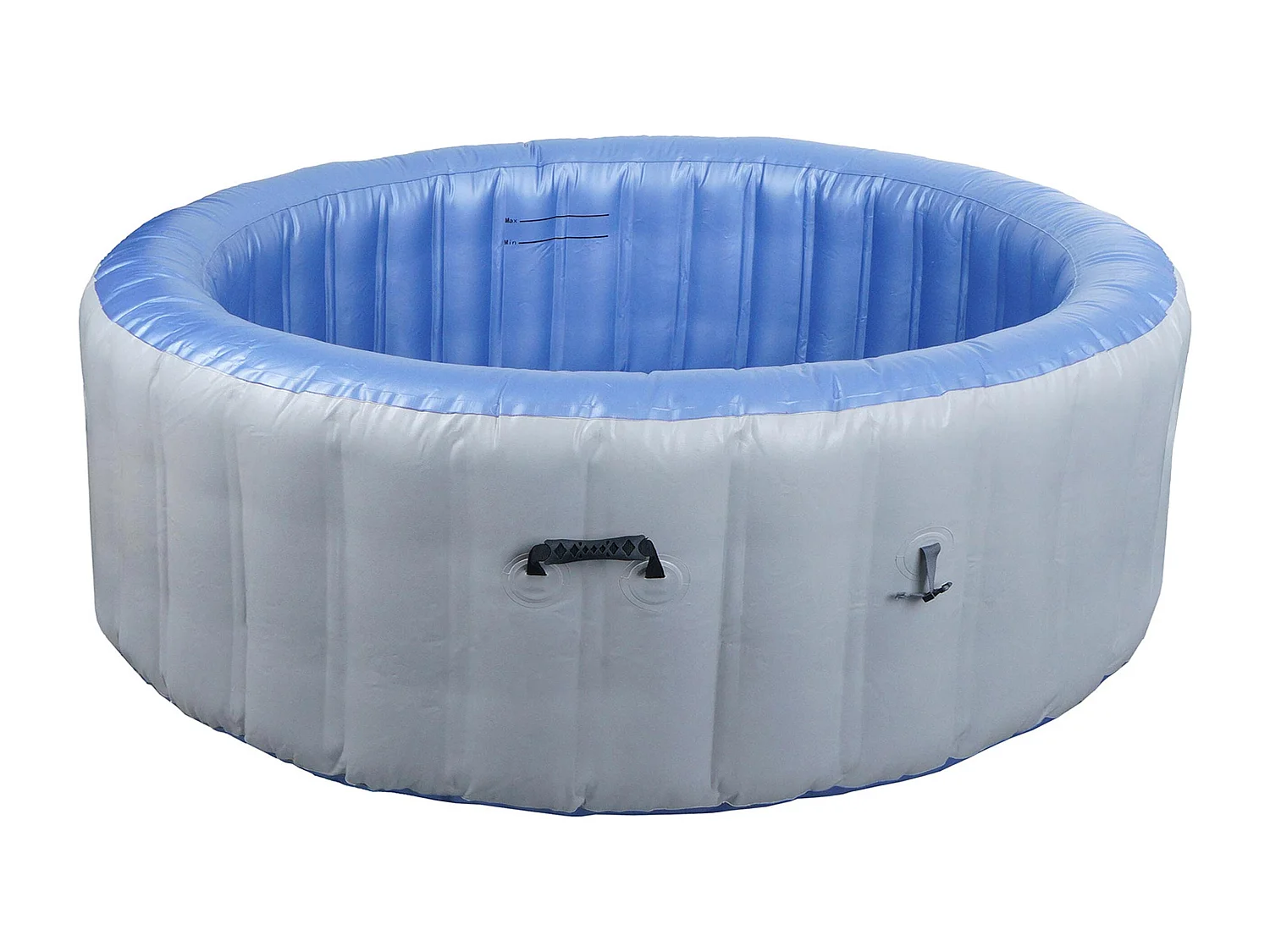 Whirlpool MCW-N97, Ersatz-Pool 5 Personen, In-/Outdoor aufblasbar PVC laminiert, rund Ø198cm, grau-blau