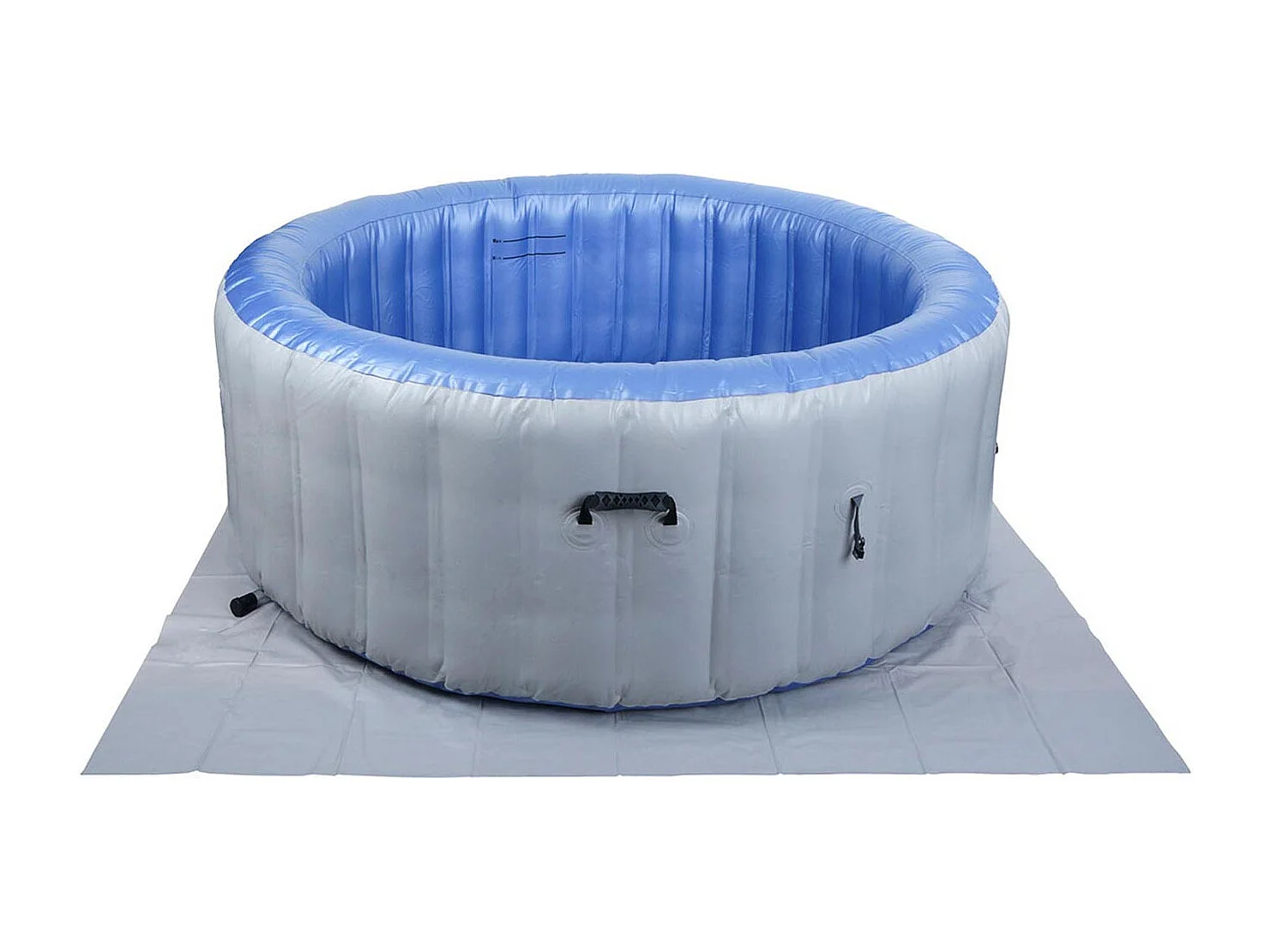 Whirlpool MCW-N97, Ersatz-Pool 5 Personen, In-/Outdoor aufblasbar PVC laminiert, rund Ø198cm, grau-blau