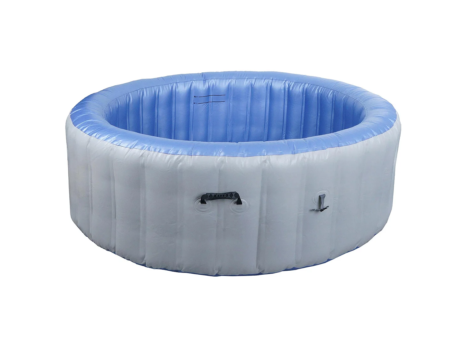 Whirlpool MCW-N97, Ersatz-Pool 5 Personen, In-/Outdoor aufblasbar PVC laminiert, rund Ø198cm, grau-blau