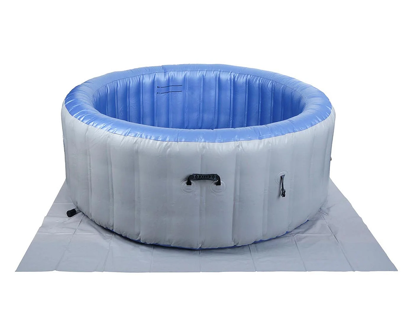 Whirlpool MCW-N97, Ersatz-Pool 5 Personen, In-/Outdoor aufblasbar PVC laminiert, rund Ø198cm, grau-blau