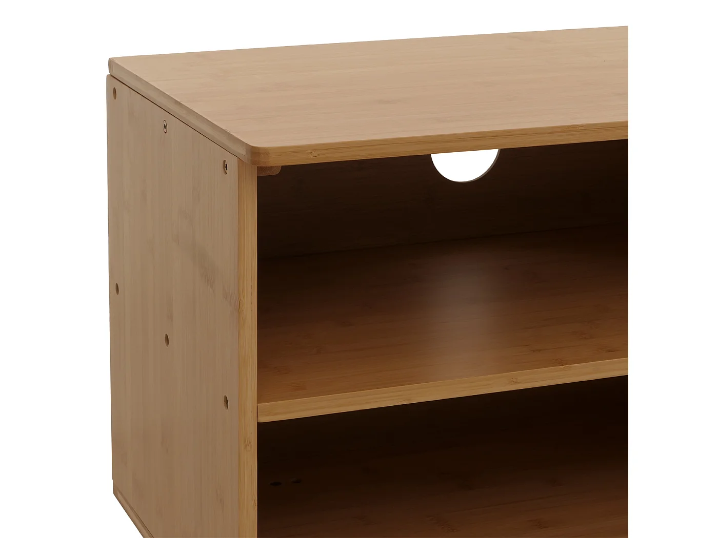 Bambus TV-Rack MCW-N80, Fernsehtisch Lowboard Kommode, Staufächer FSC®-zertifiziert 50x140x40cm