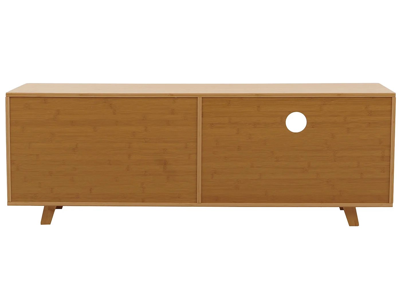 Bambus TV-Rack MCW-N80, Fernsehtisch Lowboard Kommode, Staufächer FSC®-zertifiziert 50x140x40cm