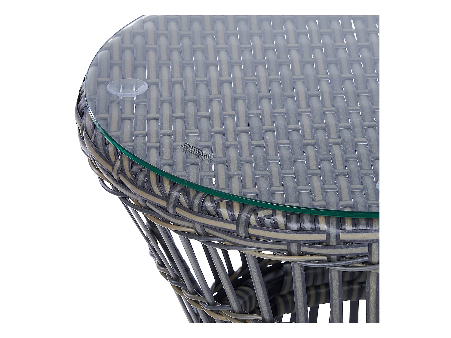 Zestaw mebli balkonowych z poduszkami MESYNA Technorattan Beżowoszary