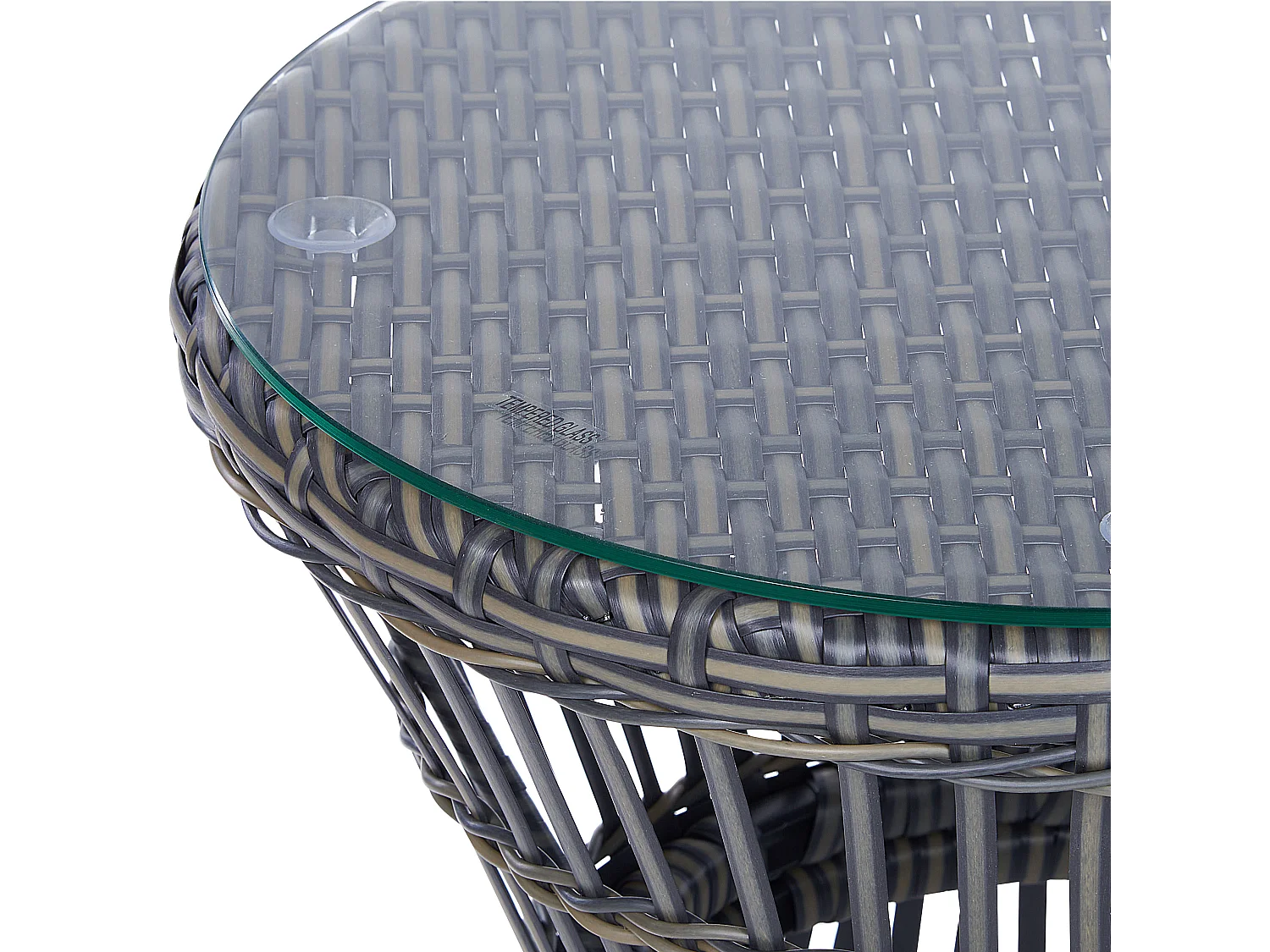 Zestaw mebli balkonowych z poduszkami MESYNA Technorattan Beżowoszary