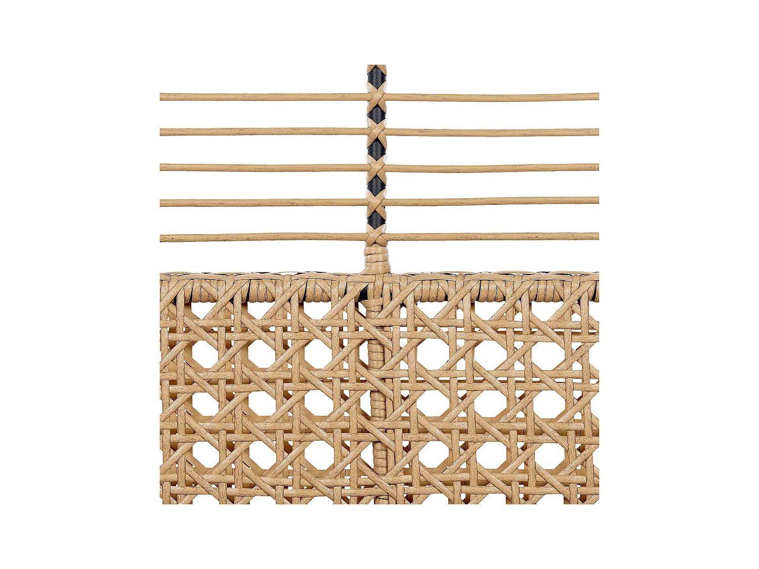 Ławka ogrodowa z poduchą PRATELLO 122 cm Technorattan Naturalny