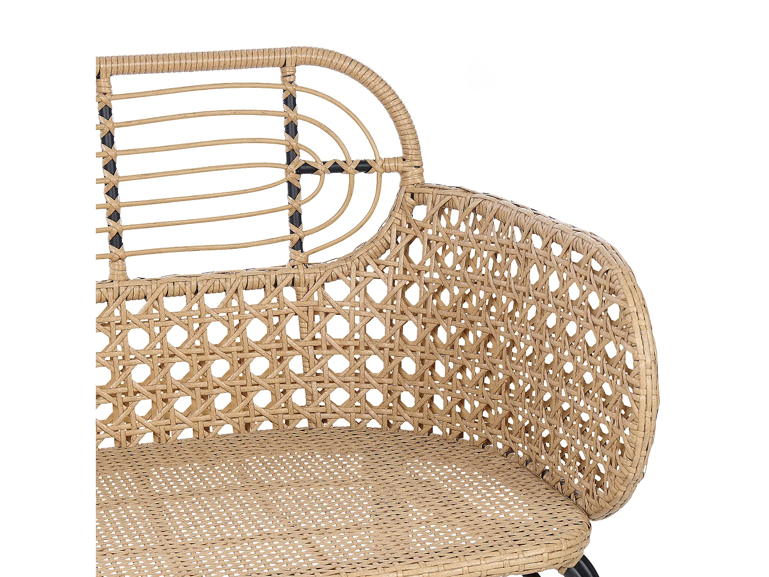 Banc avec coussin d'assise PRATELLO 122 cm Naturel