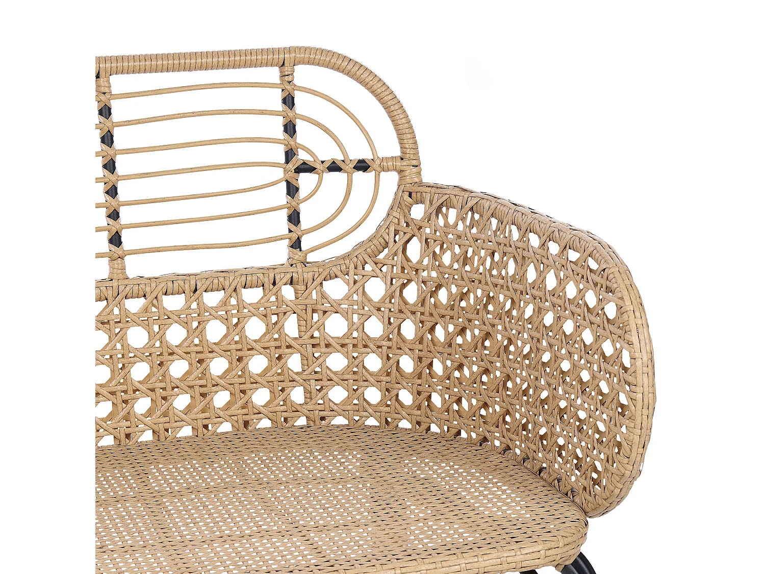 Banc avec coussin d\'assise PRATELLO 122 cm Naturel