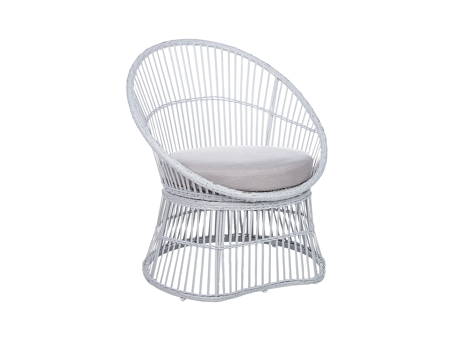 Zestaw mebli balkonowych z poduszkami MESYNA Technorattan Biały