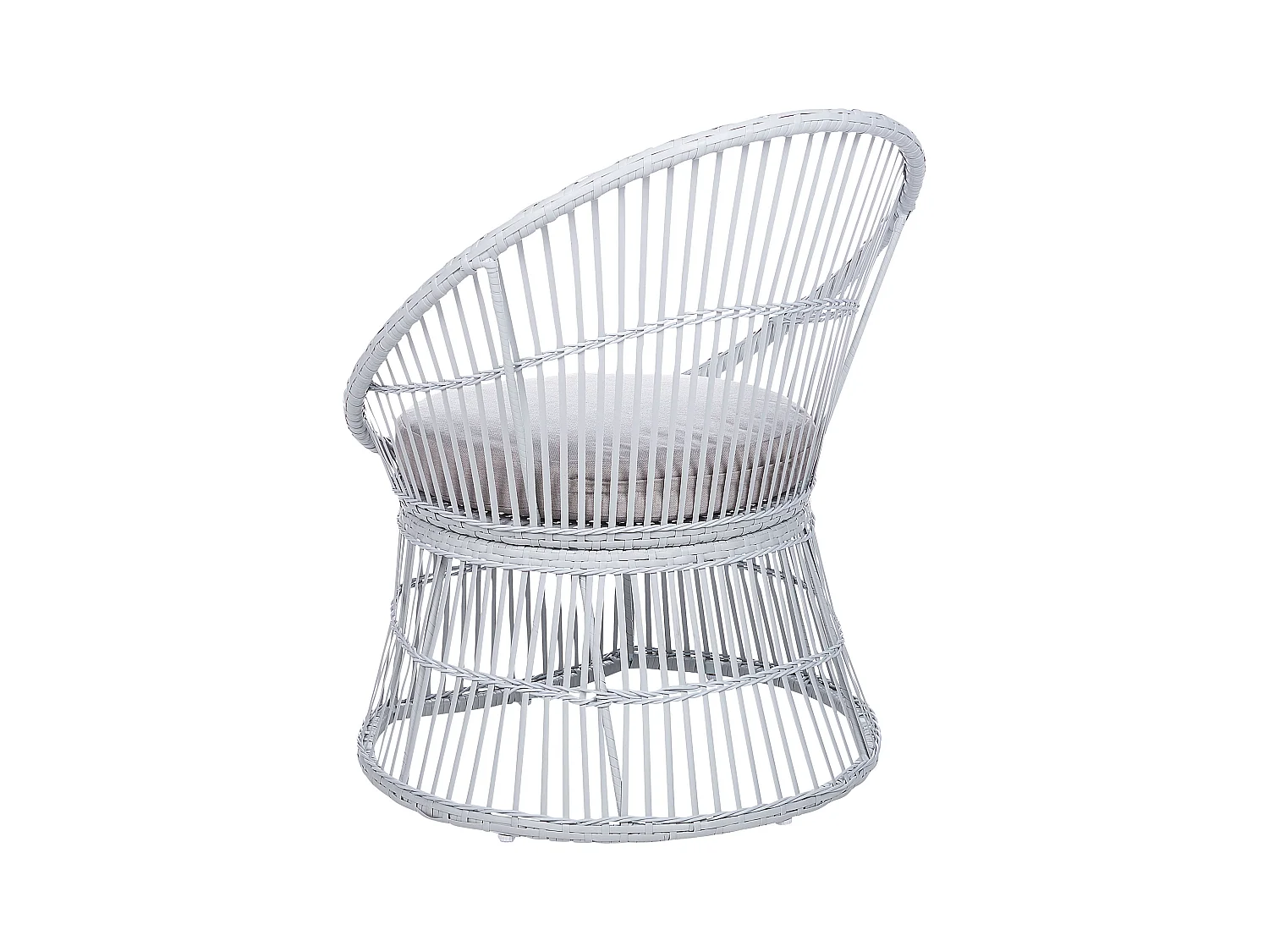 Zestaw mebli balkonowych z poduszkami MESYNA Technorattan Biały