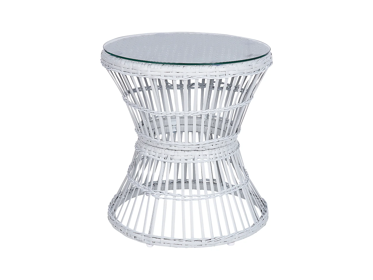 Zestaw mebli balkonowych z poduszkami MESYNA Technorattan Biały