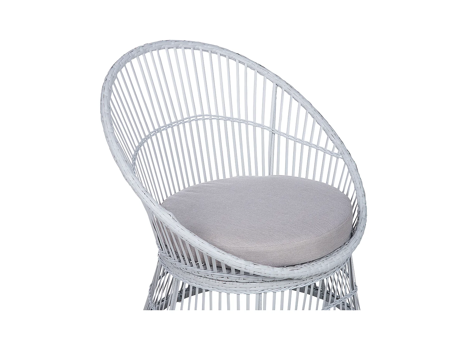 Zestaw mebli balkonowych z poduszkami MESYNA Technorattan Biały