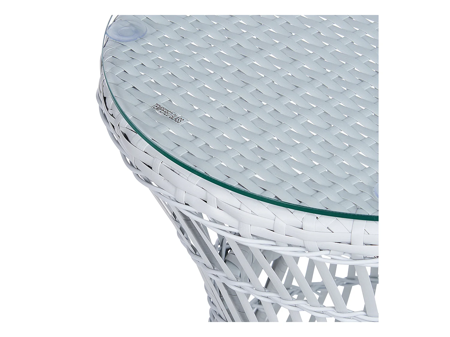 Zestaw mebli balkonowych z poduszkami MESYNA Technorattan Biały