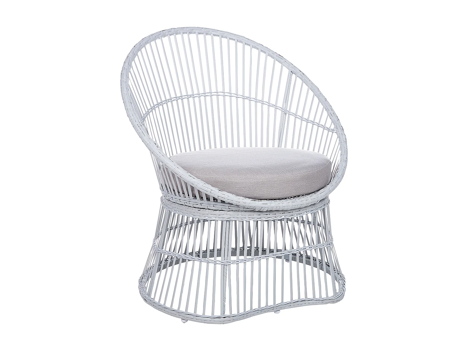 Conjunto de balcón con cojines MESYNA Blanco