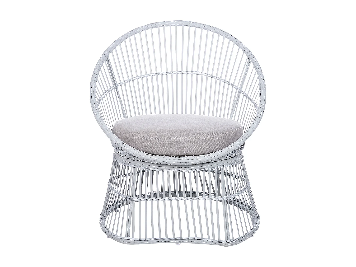 Conjunto de balcón con cojines MESYNA Blanco