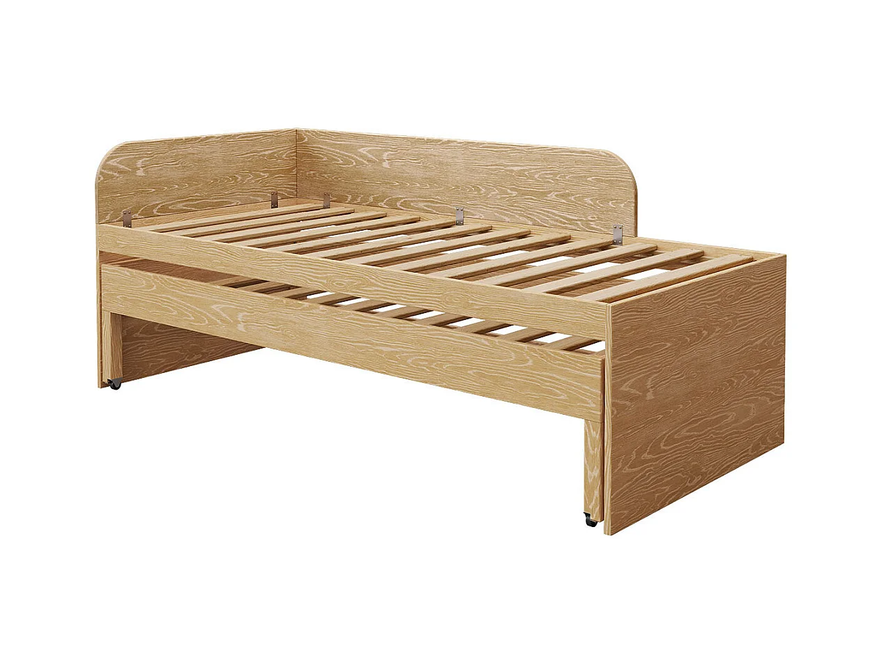 Lit gigogne 90x200 cm bois massif bois NOHA