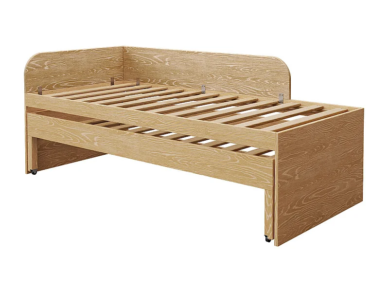 Lit gigogne 90x200 cm bois massif bois NOHA