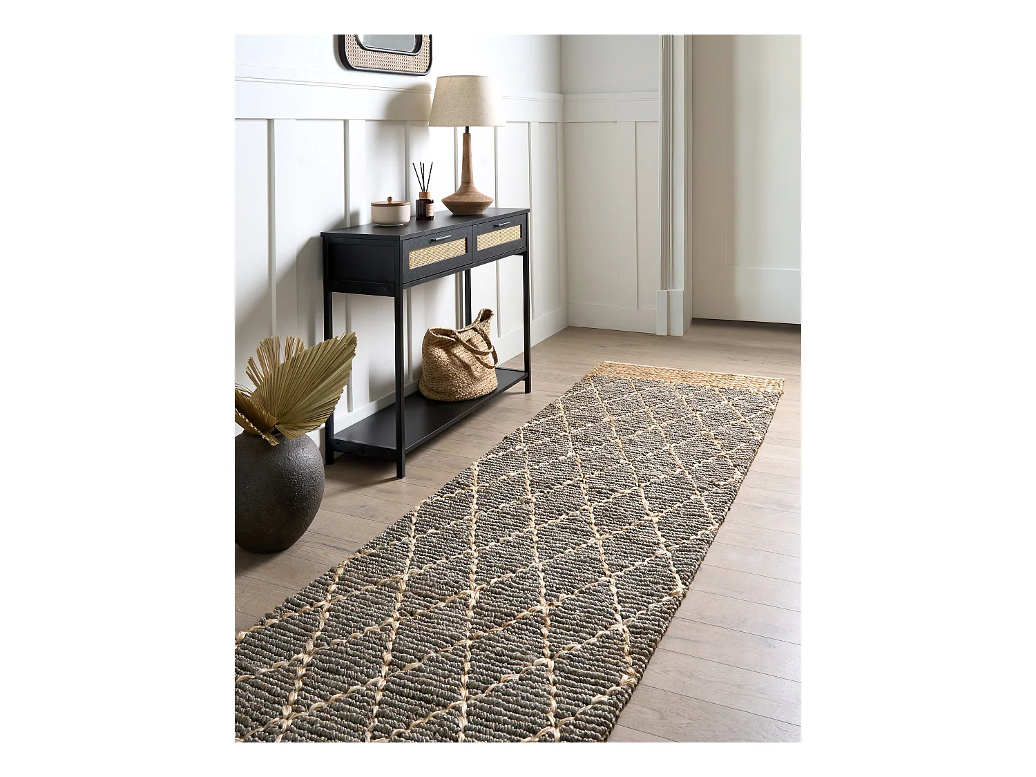 Tapis TELLIKAYA Gris 80 x 300 cm Jute