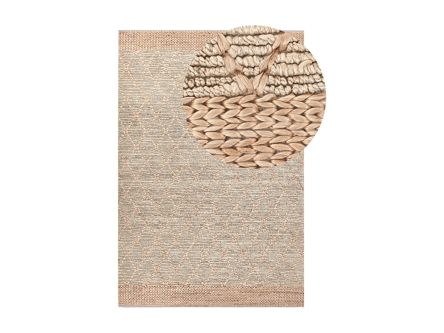Teppich TELLIKAYA 200 x 300 cm Jute Beige