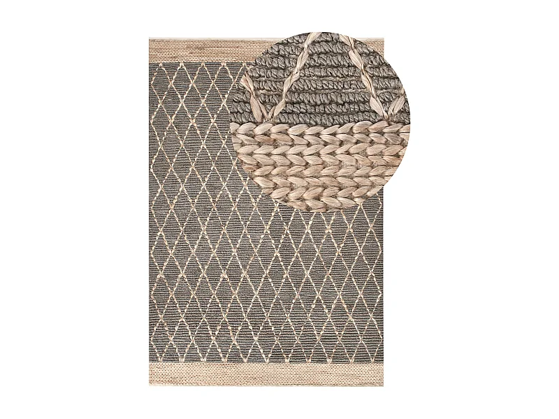 Tapis TELLIKAYA Gris 200 x 300 cm Jute