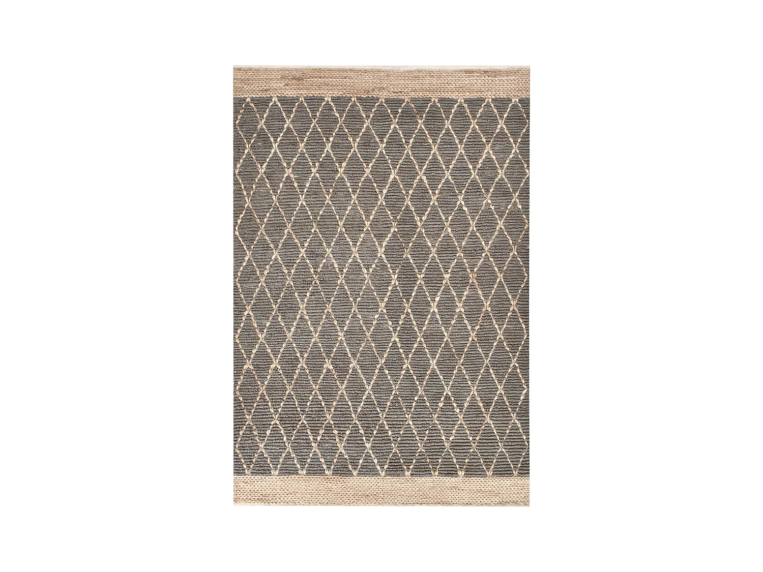 Vloerkleed TELLIKAYA 200 x 300 cm Jute Grijs