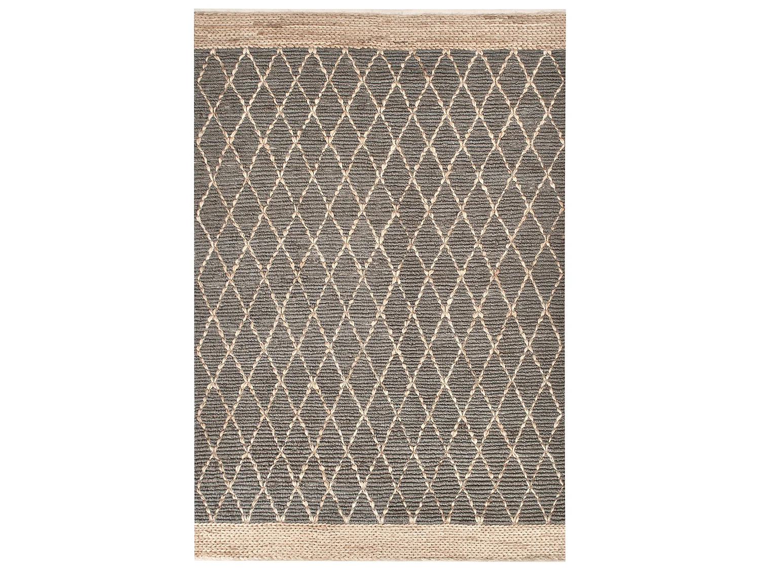 Teppich TELLIKAYA 200 x 300 cm Jute Grau