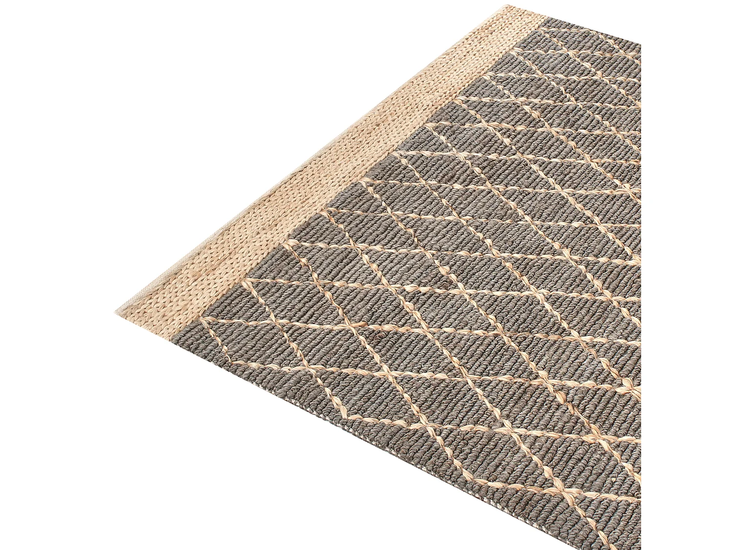 Teppich TELLIKAYA 200 x 300 cm Jute Grau