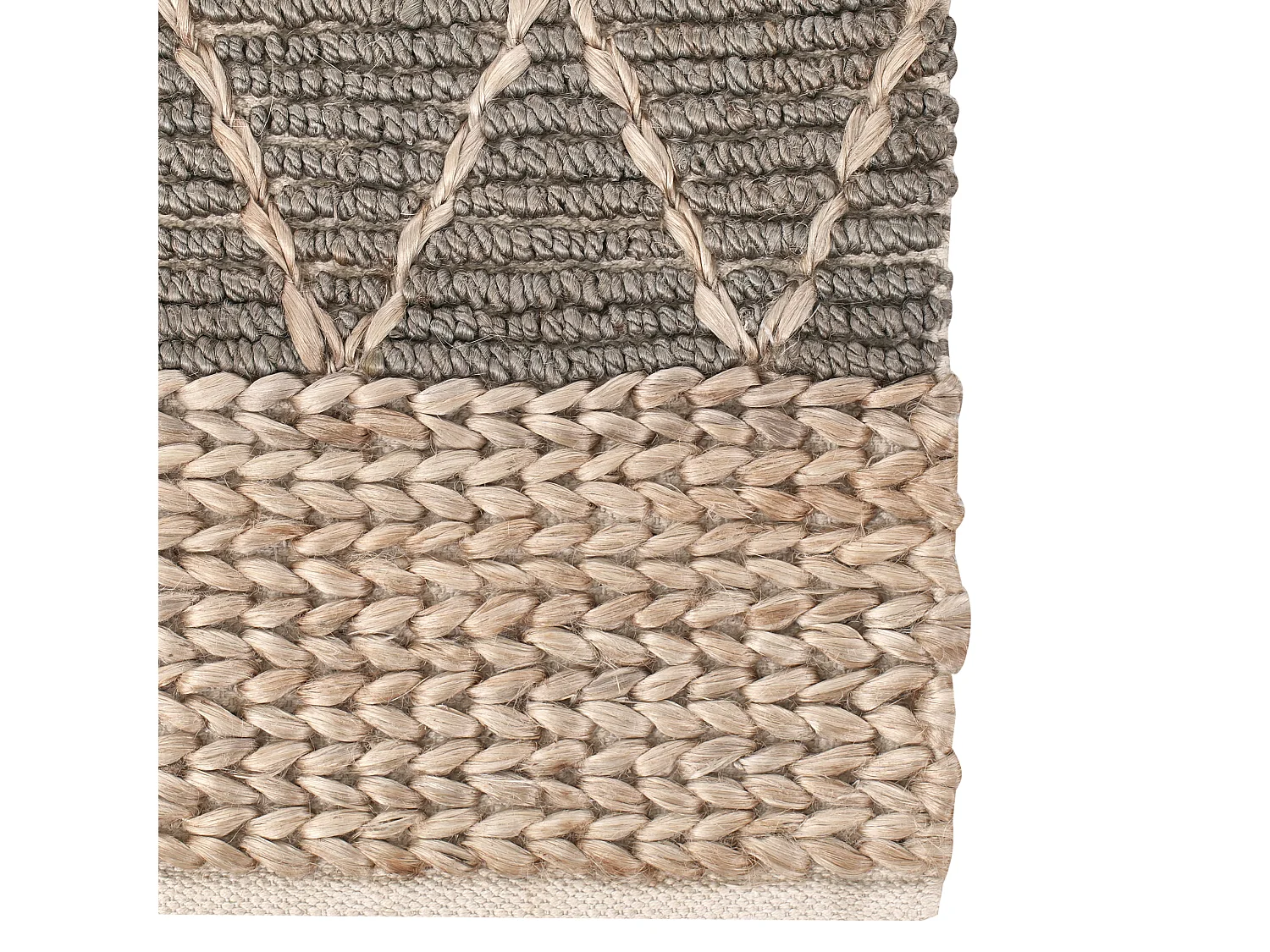 Teppich TELLIKAYA 200 x 300 cm Jute Grau
