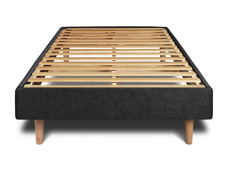 Sommier Kit Tissu Noir 90x190 H29cm