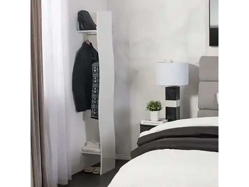 Mobile ingresso ONDA L 40 x H 185.2 x P 26.6 cm bianco lucido