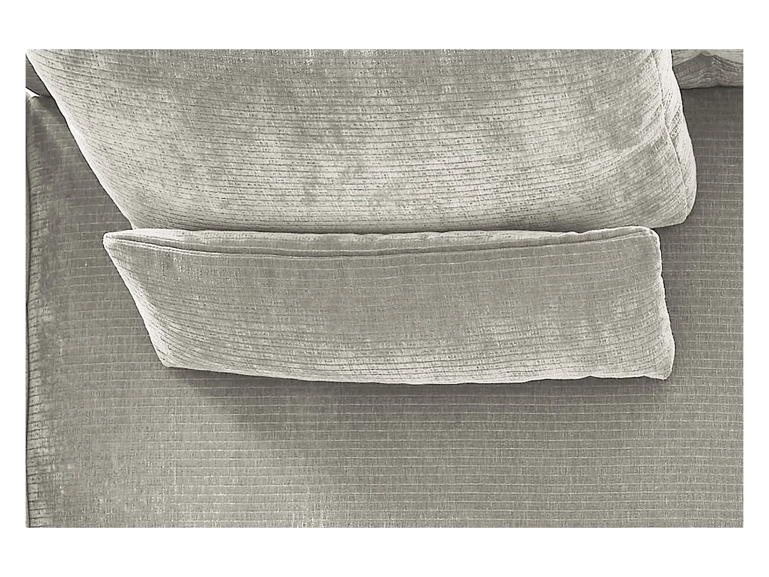 Coussin rénal - argent Velours côtelé - SEPHI