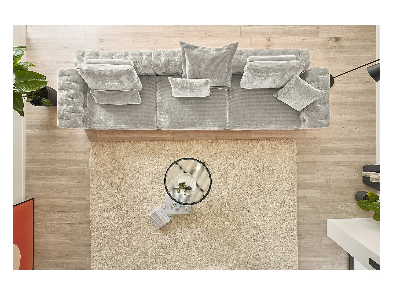 Coussin rénal - argent Velours côtelé - SEPHI