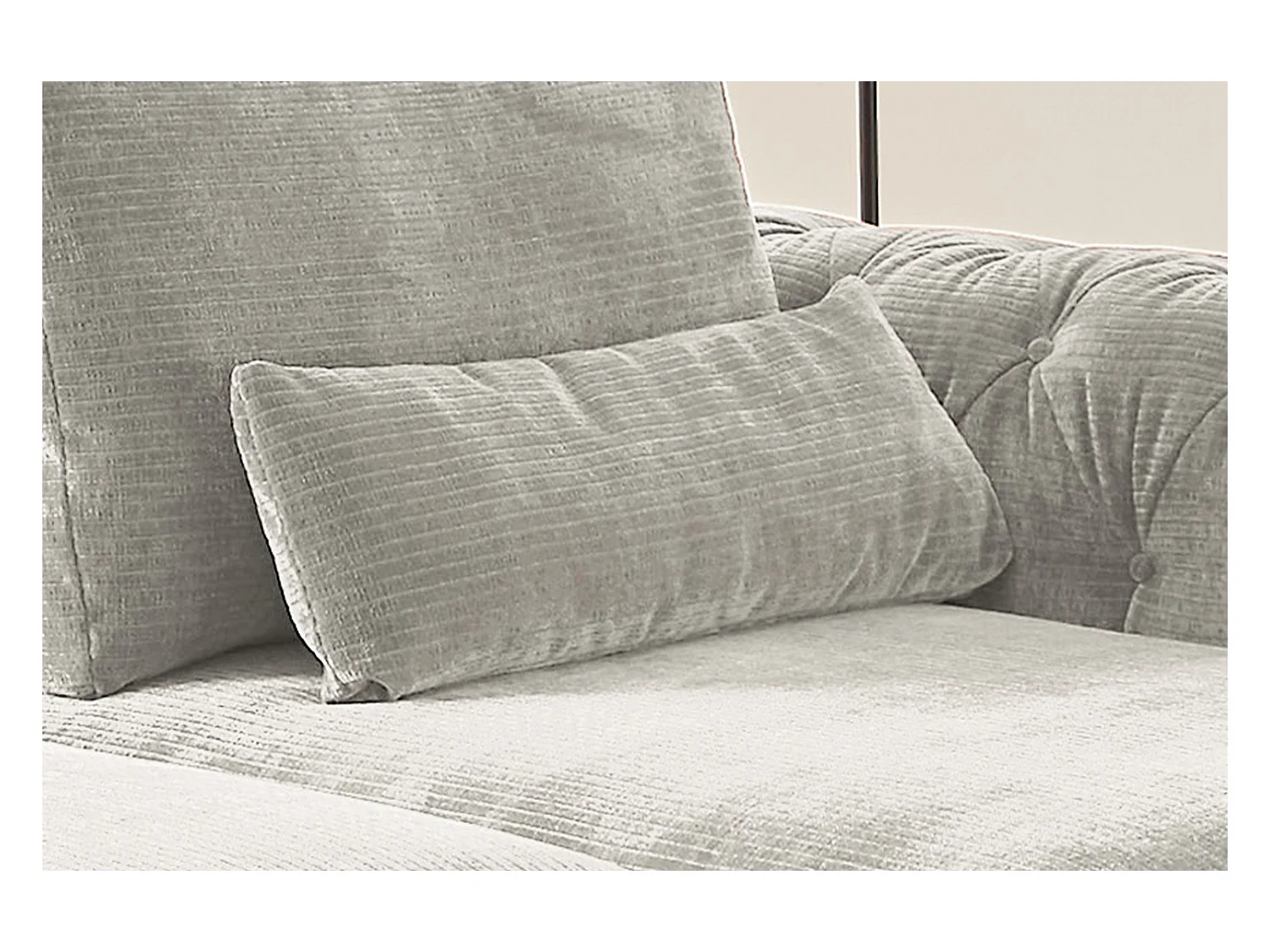 Coussin rénal - argent Velours côtelé - SEPHI