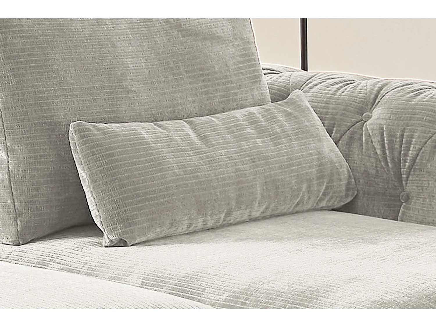 Coussin rénal - argent Velours côtelé - SEPHI